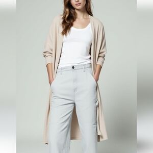 Wallflower Sheer Duster Cream Size Large